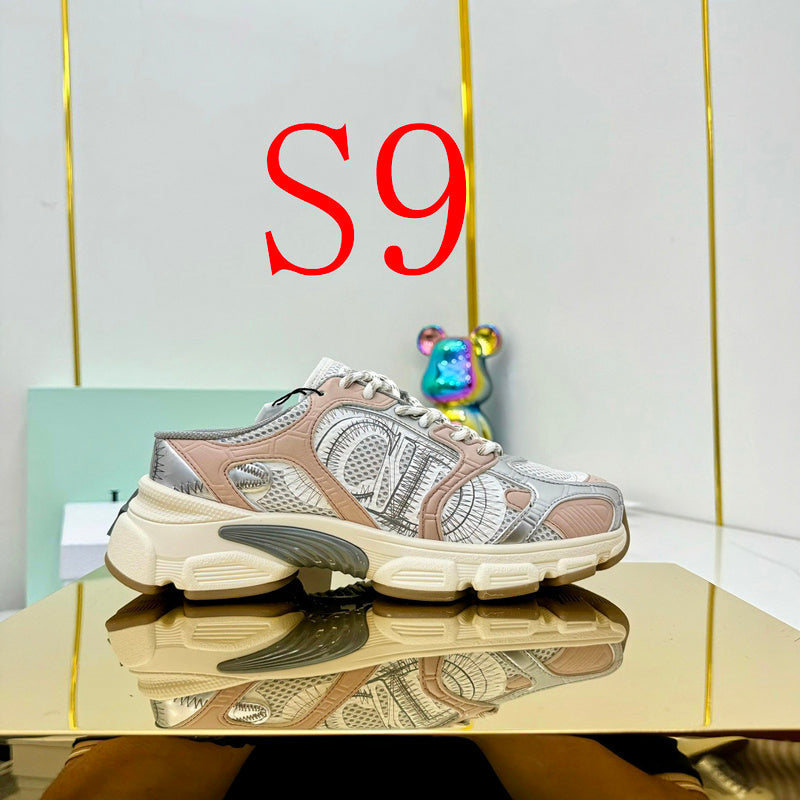 BDS8 Leather Slippers Women 35-41 Shoes with box